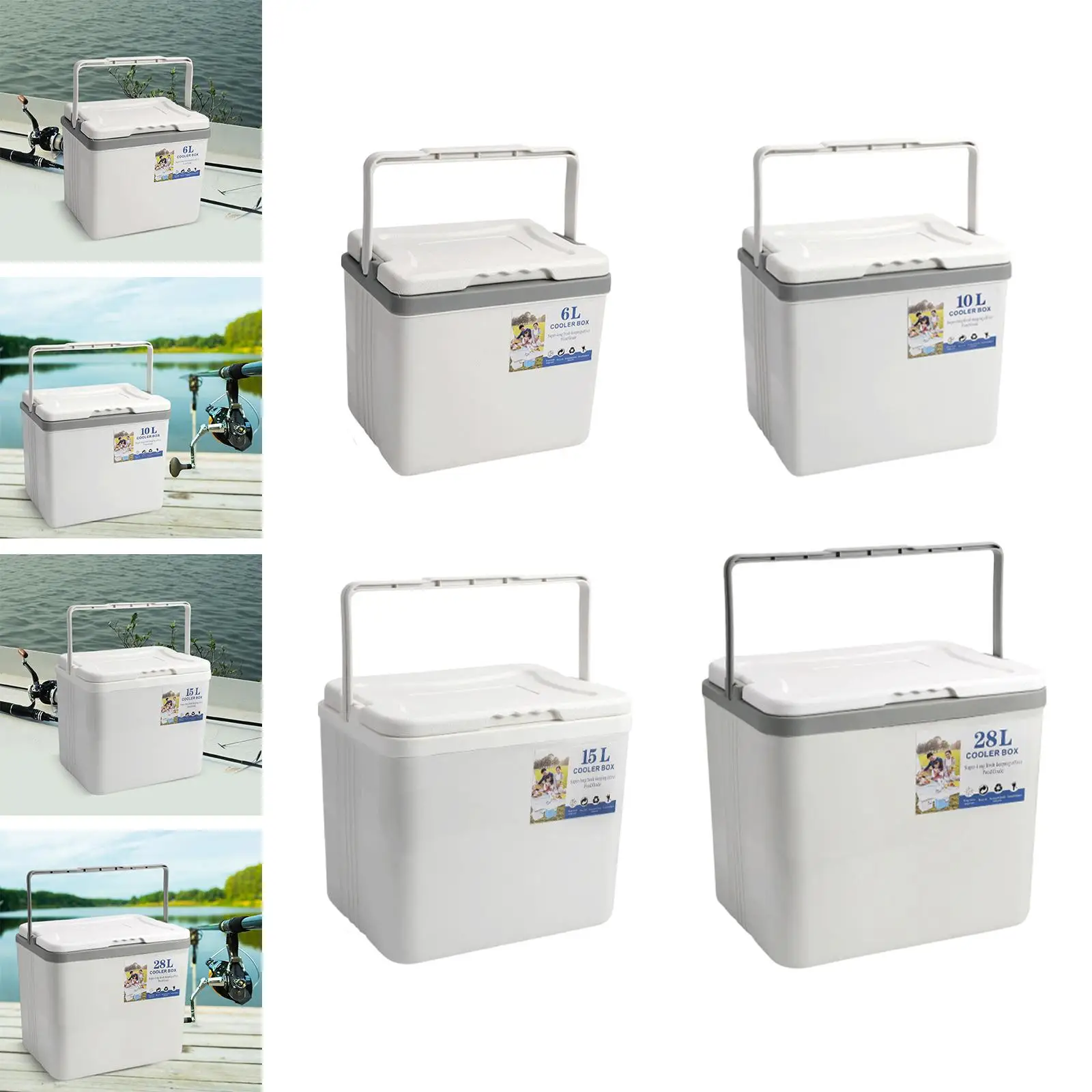 Cooler Box Food Preservation Portable Cooler for Stall Boating Barbecue