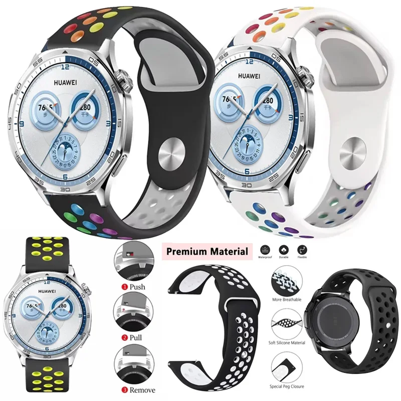 Premium Silicone Watch Strap - Adjustable Rubber Wristband