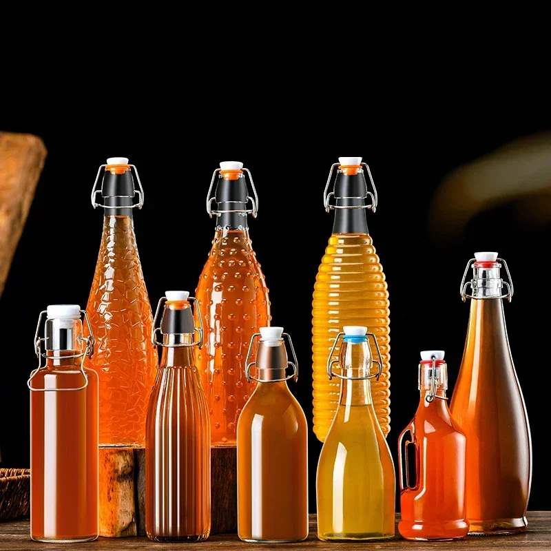Wine Bottle Alcohol Bottle Tequila Brandy Vodka home juice glass bottle 26 styles