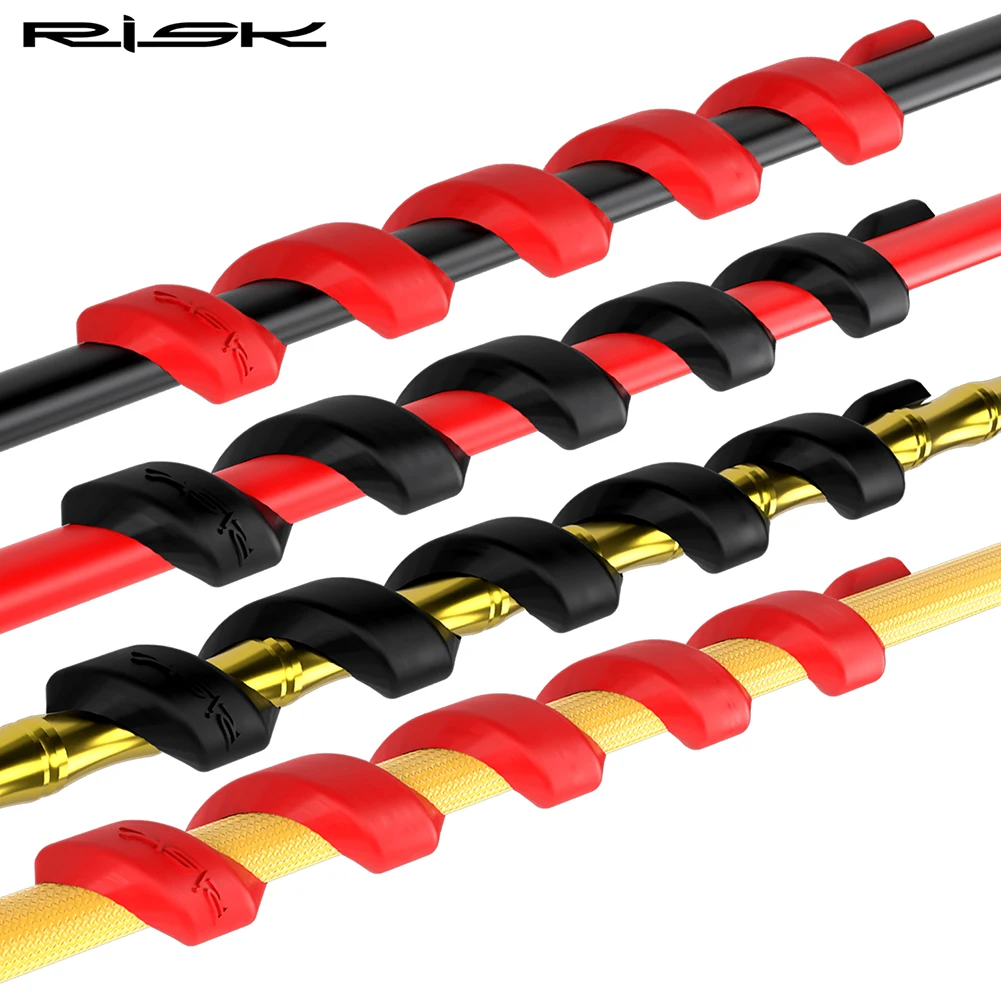 RISK 자전거 브레이크 라인 시프트 케이블 슬리브, 고무 자전거 케이블 보호 슬리브, 마찰 방지 사이클링 부품 액세서리, 5 개