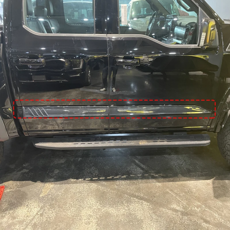 

Для Ford F150 F-150 Raptor 2021 2022 2023 ABS внешний корпус двери молдинг Защита от царапин автомобильные боковые полосы отделка