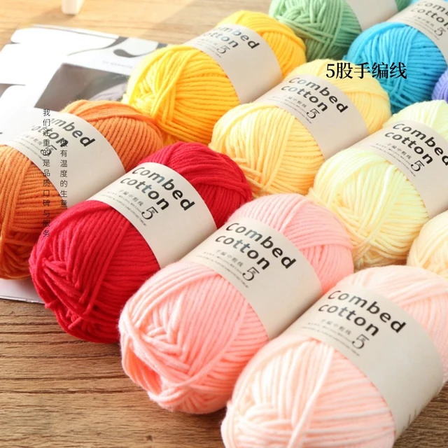 100 Grams/Ball Crochet Cotton Yarn For Knitting Bargain Cotton Baby Milk  Thread Worsted Handmade Wool Line Cheap