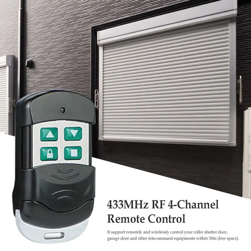 

Universal 433MHz Car Garage Door Remote Fob Car Electrtic Shutter Door Controller Metal Key Wireless Remote