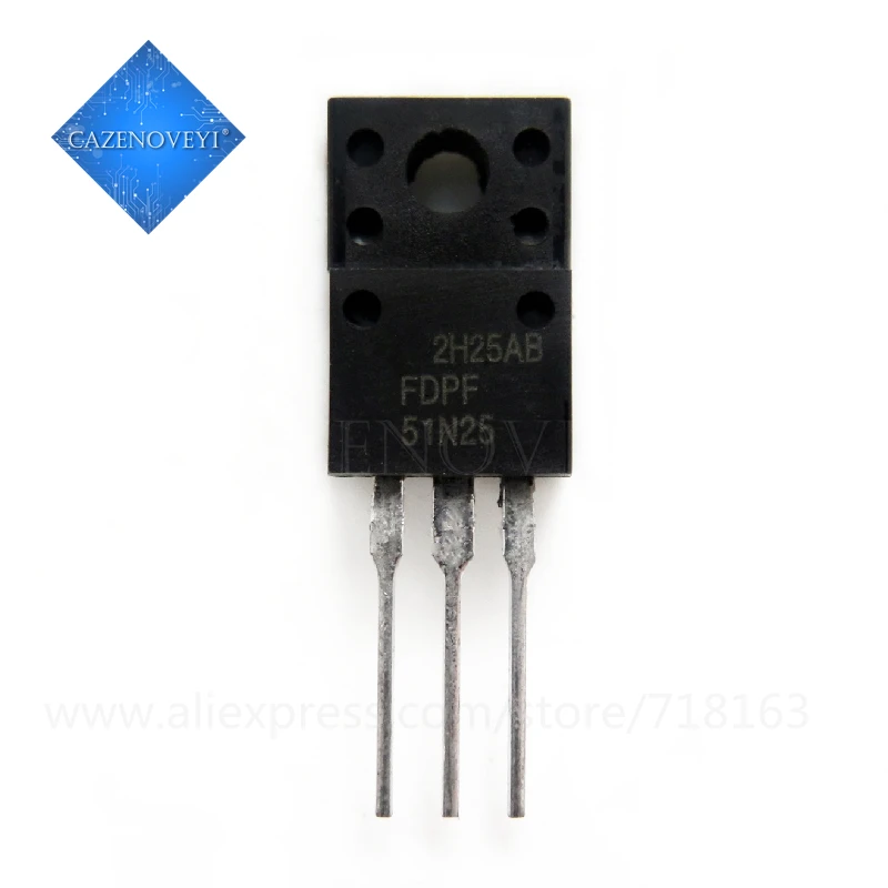 

5pcs/lot FDPF51N25 51N25 51A 250V TO-220F In Stock