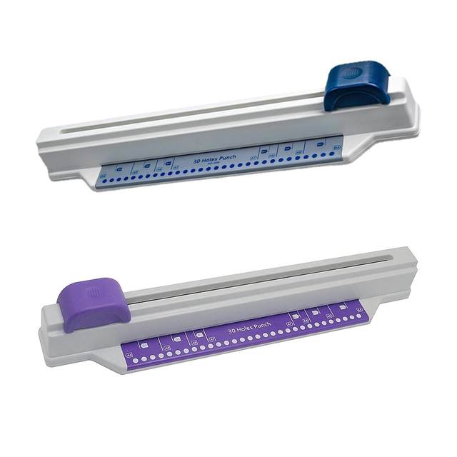 30 Hole Puncher Hand Push Hole Puncher Manual Convenient Handheld Desktop Hole Pouch A4 Paper Puncher for Classroom Office