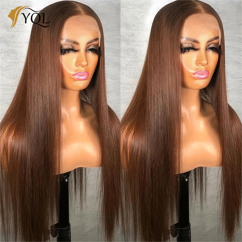 

Chocolate Brown Lace Front Wig Straight Human Hair Wig 13x4 Transparent Lace Front Wigs For Women Human Hair Lace Frontal Wigs