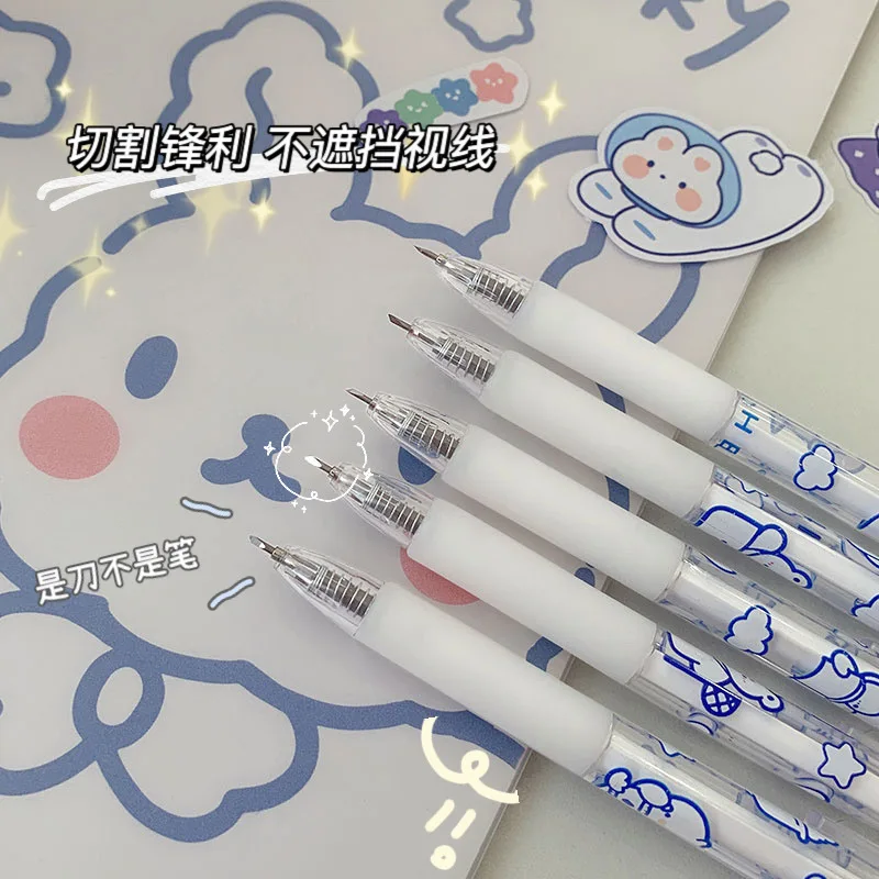 

Cute press the knife pen ins girl heart student pen knife hand account sticker cutting paper utility knife diy handmade knife