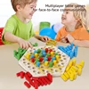 New Wooden Children Battle Chain Chess Rubber Band Game Splendor Duel Board Game Fun Family Game Educational Interactive Game 1