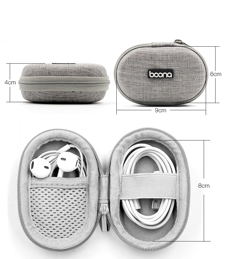 Amazing Earphone Organizer Bag Cable Clips Keeps Cables Neat