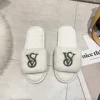 Female Home Cotton Slippers Women Autumn Winter Hairy Warm Footwear Fashion Letter Rhinestones Sandals Woman Casual Flat Shoes 3