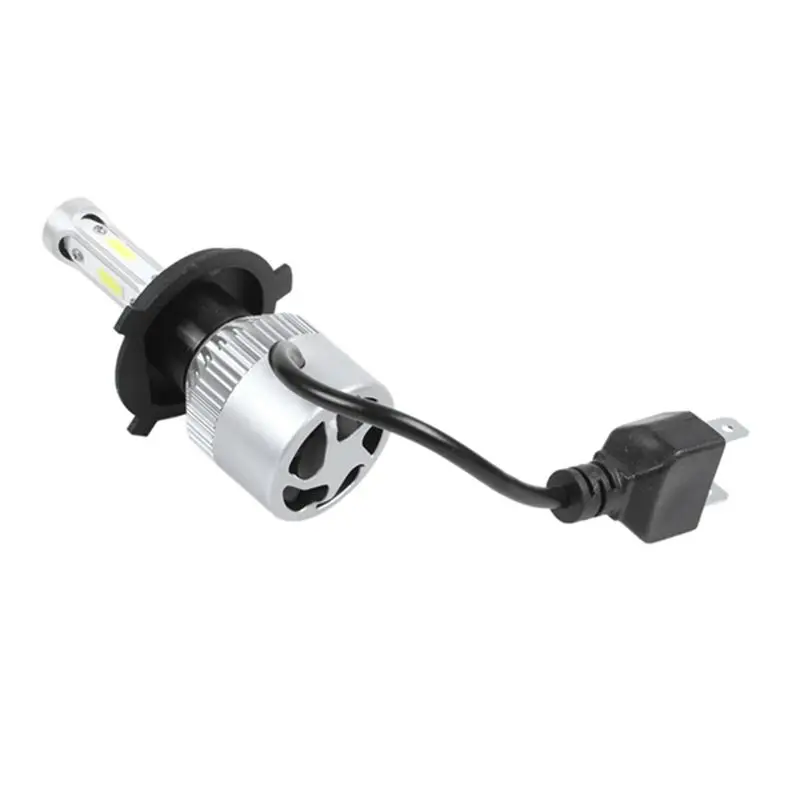2쌍 S2 H4 72W 8000LM LED 헤드라이트 자동차 하이/로우 자동 전구 6000K 화이트
