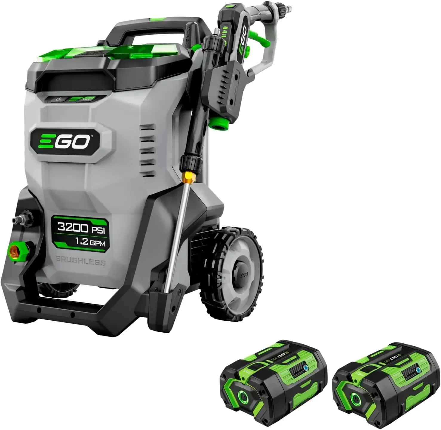 HPW3204-2 3200 PSI 56-Volt Lithium-ion Cordless Pressure Washer 2 6.0Ah Batteries 320W Charger Included