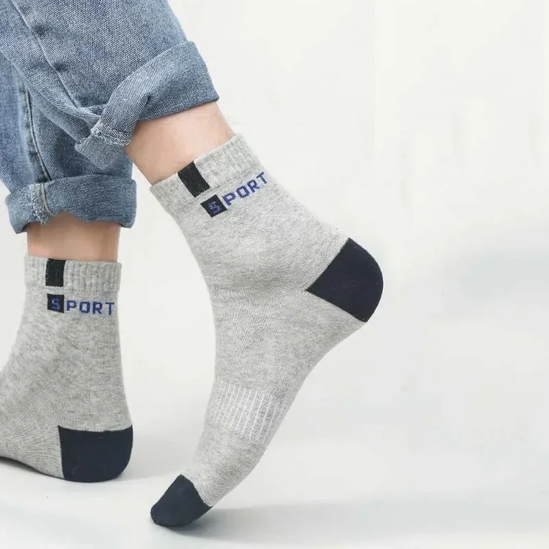 

Pair Men Fiber Sports Deodorant Socks Sock 5 Autumn Breathable Bamboo Cotton Winter Business