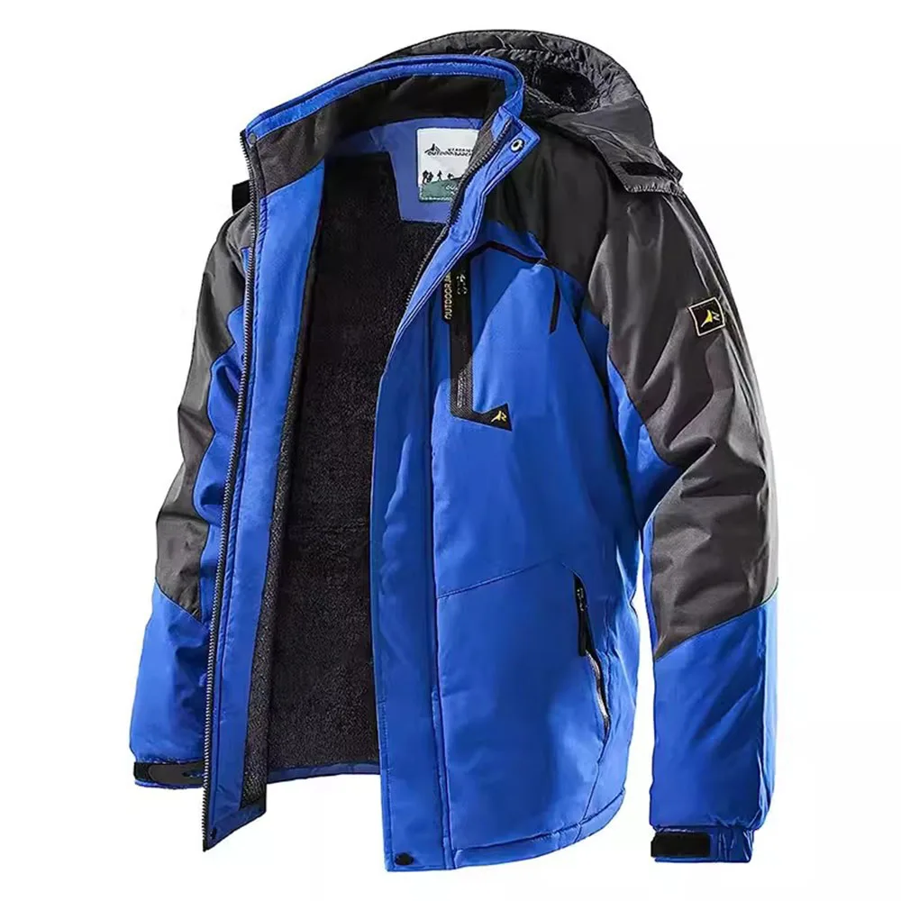 Men's Winter Parkas Outdoor Jacket Thicken Fleece Warm Waterproof Windbreaker Ski Jackets Climb Men Thick Coat