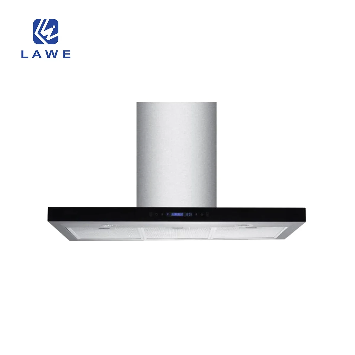 90cm kitchen range hood led light push button t shape fan downdraft cooker for kitchen exhaust chimney range hood