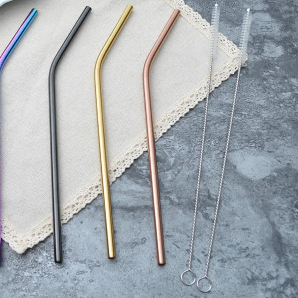 10pcs 6mm Drinking Straws Cleaning Brushes Stainless Steel Soft Hair Glass Tube Cleaner Reusable Straw Bottle Cleaning Tools 3