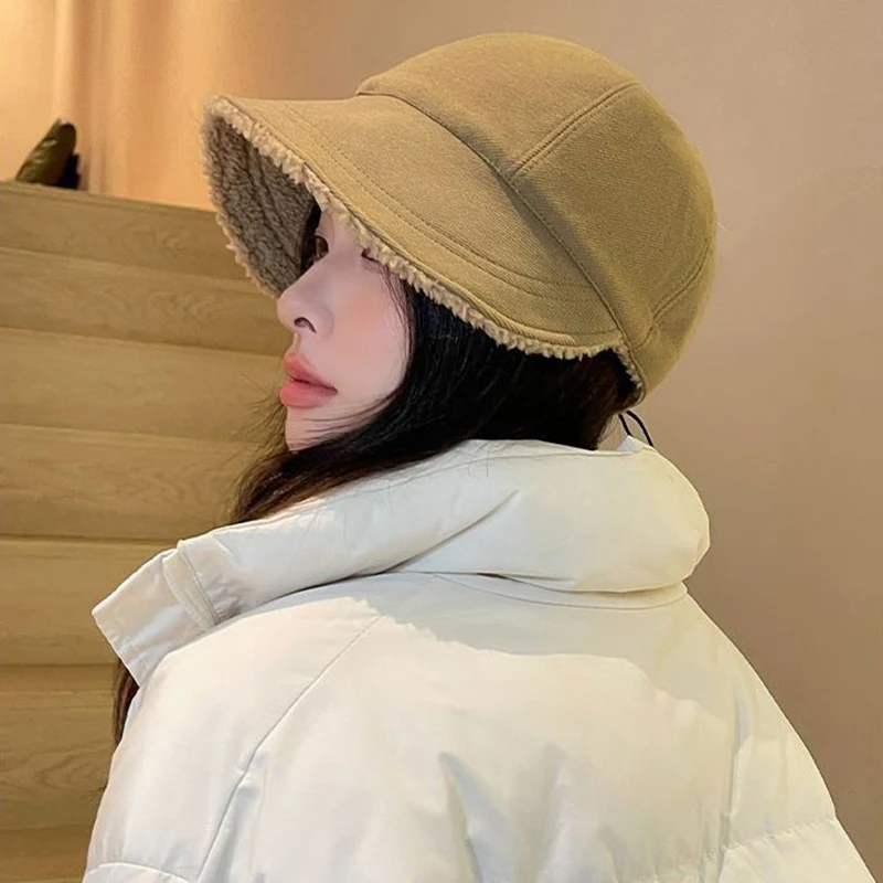Sun Hat Women Equestrian Cap Winter Ear Protection Bonnet Large Brim