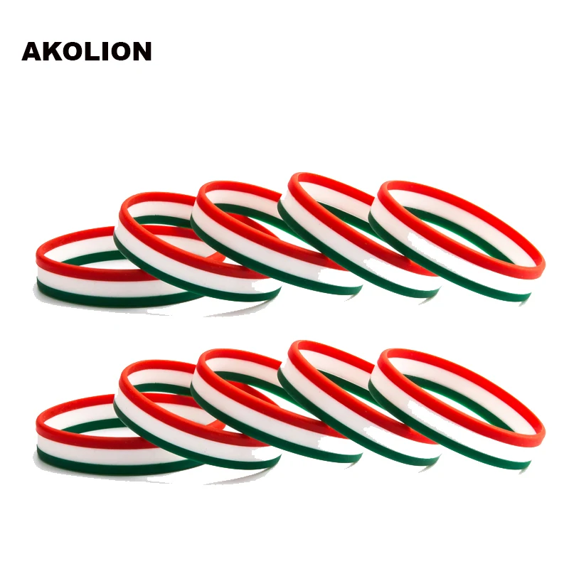 Yemen Flag Silicone Women Men's Bracelets Sports Wrist Strap jewelry 10pcs FB-0005