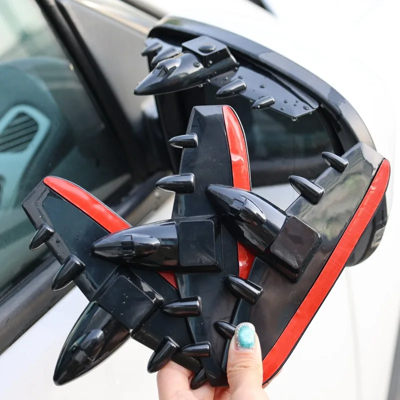 Car Mirror Rain Guards Airplane Design Cool Aircraft Style Side Mirror Covers Visors Waterproof Rain Deflectors Car Exterior
