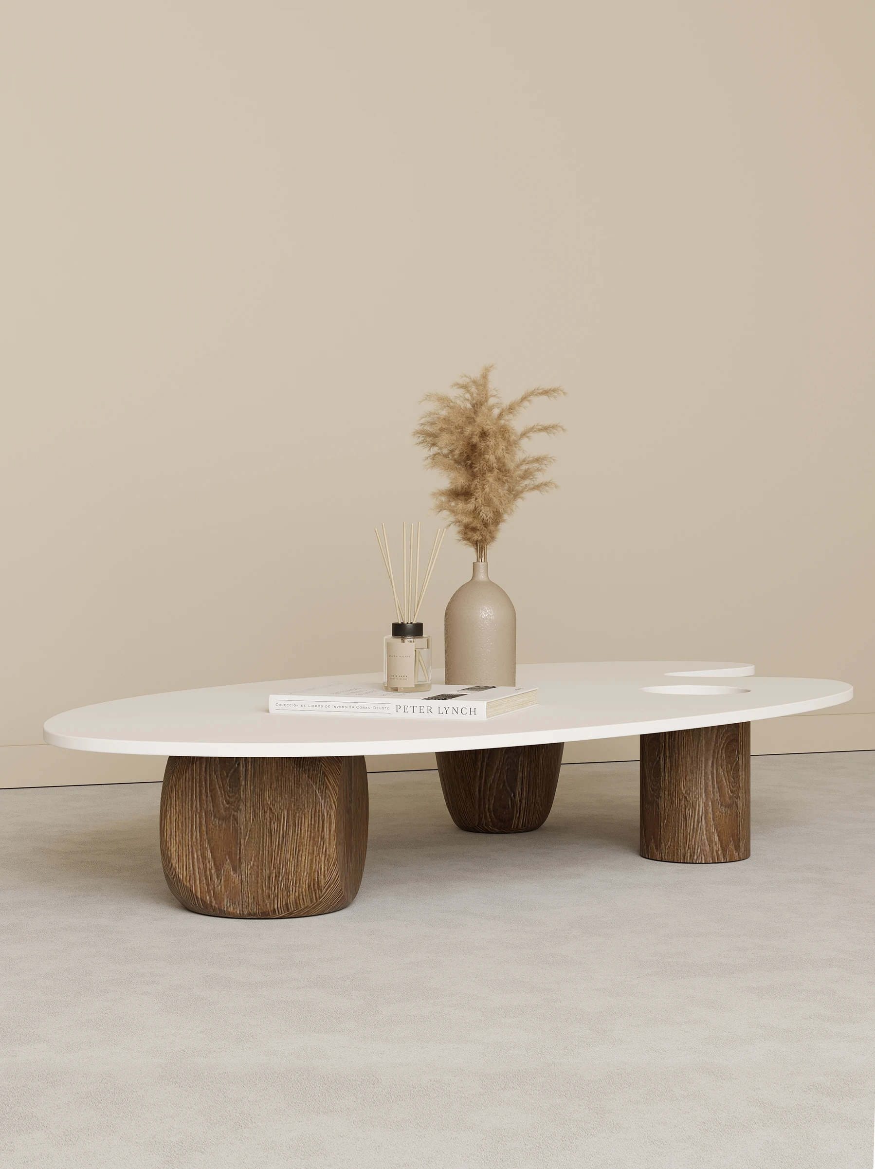 

Простой Классический журнальный столик на заказ, геометрический креативный стеклянный стол из массива дерева для дивана