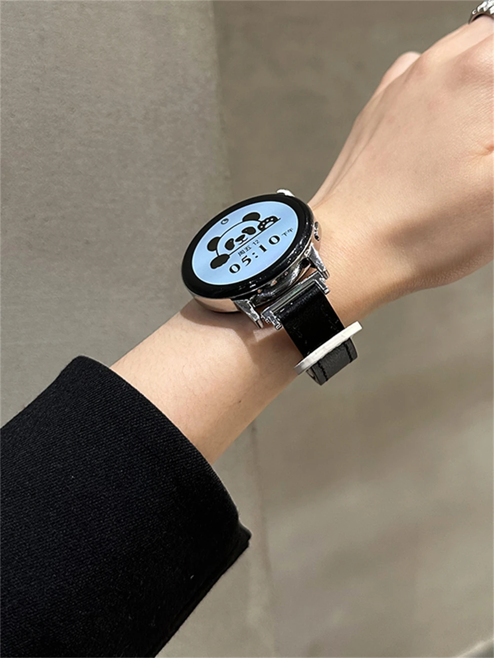 Elegant Thin Leather Smartwatch Band - Premium Strap Bracelet
