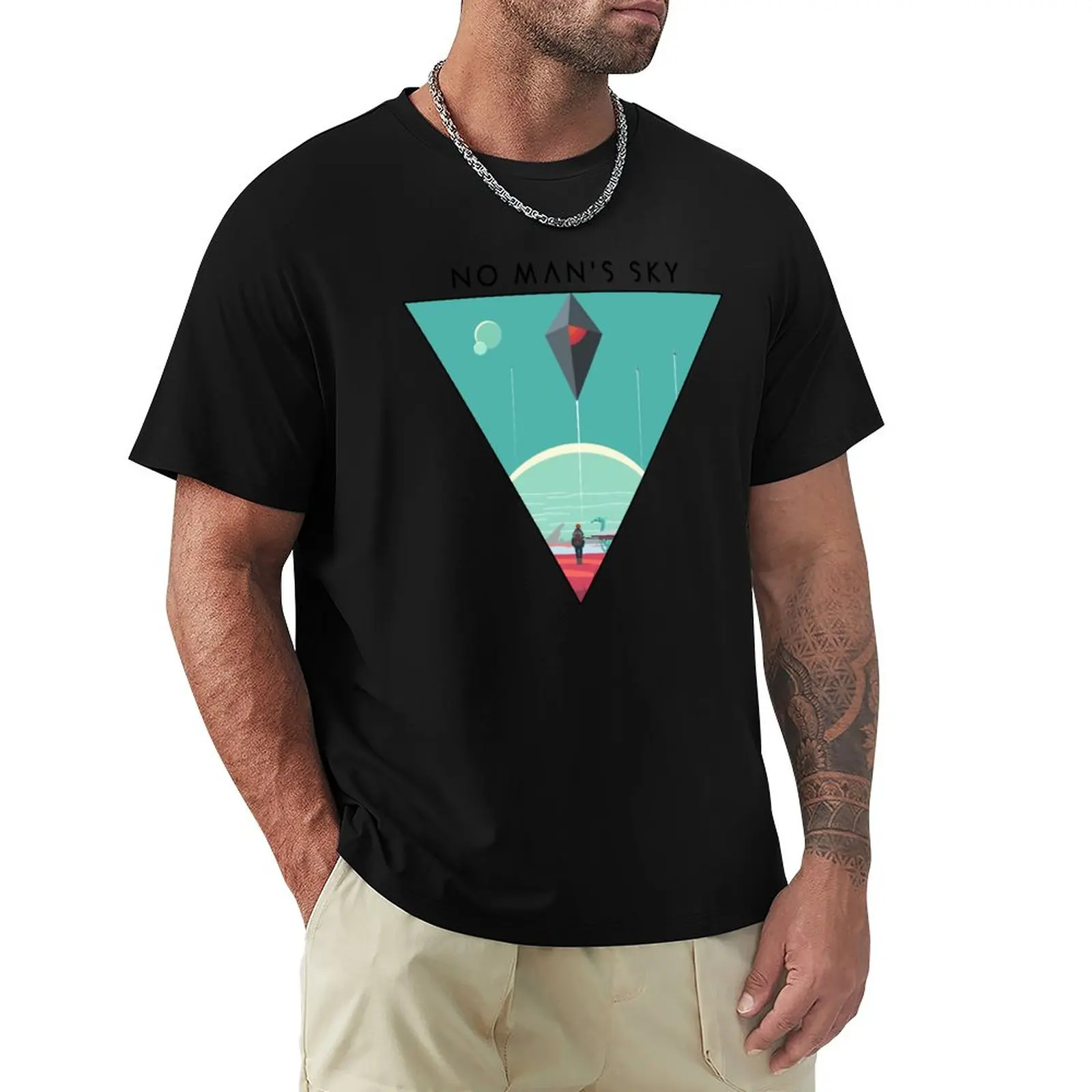 No Man'S Sky T-Shirt Camicie Graphic Tees Blacks Anime Men Workout Shirt