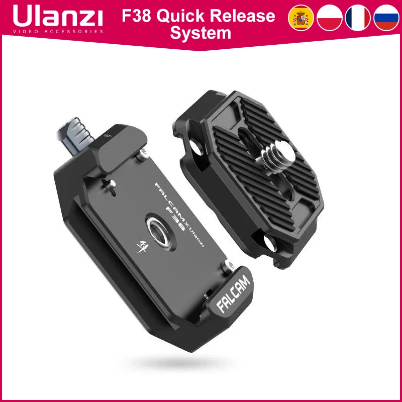 Ulanzi FALCAM F38 Universal DSLR Camera Gimbal Arca Swiss Quick Release Plate Clamp Quick Switch Tripod Slider Mount Adapter