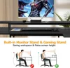 L Shaped Gaming Desk with LED Lights & Power Outlets, Reversible Computer Desk with Stand & Shelves 5