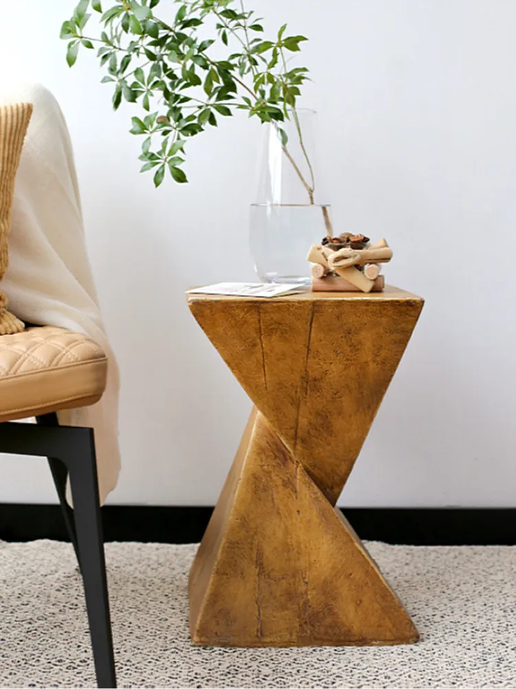 

Nordic Design Side Table Chair Simple Geometric Homestay Industrial Style Sofa Coffee Table Art Wabi-Sabi Modern Living room