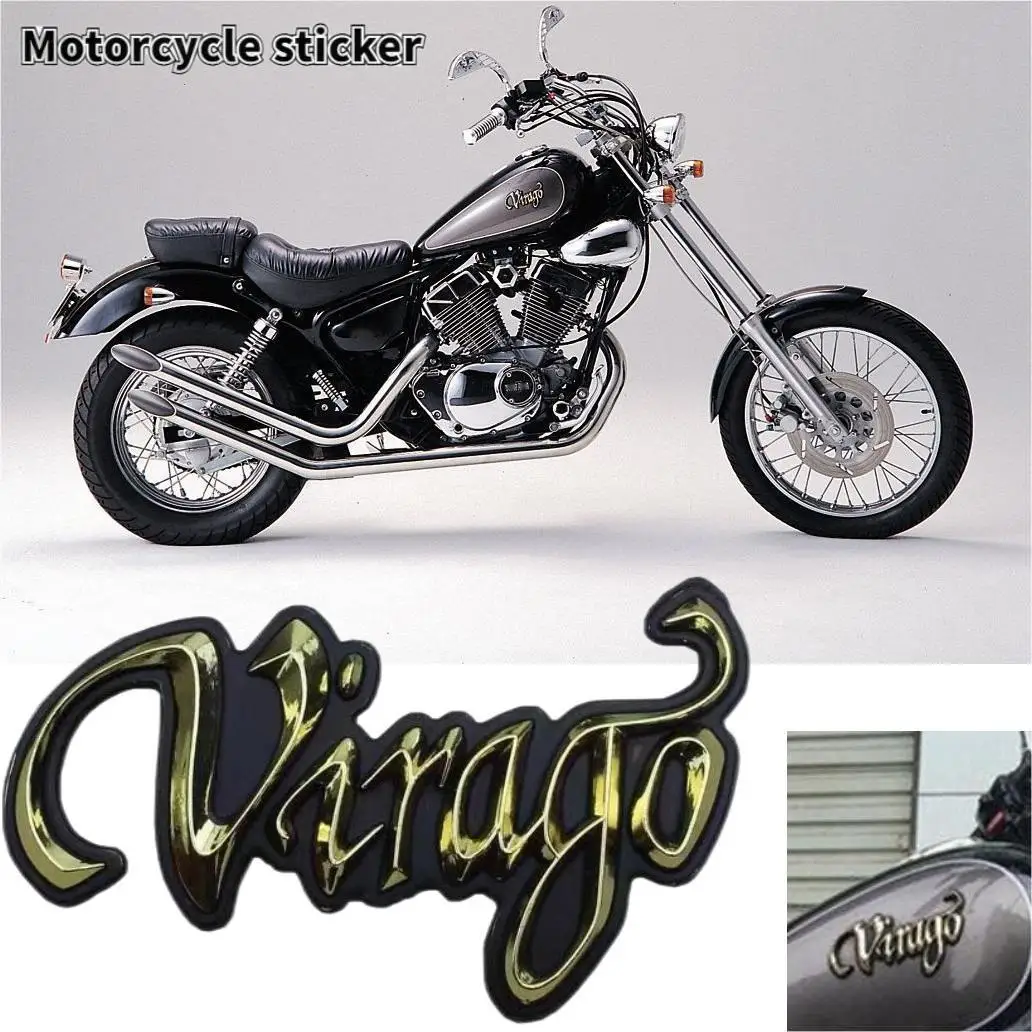 3D Riflettente Per Yamaha Virago Logo Sticker Moto Serbatoio Carburante Decorazione Galleggiante Plastica Elettrolitica Xv250 Decalcomania