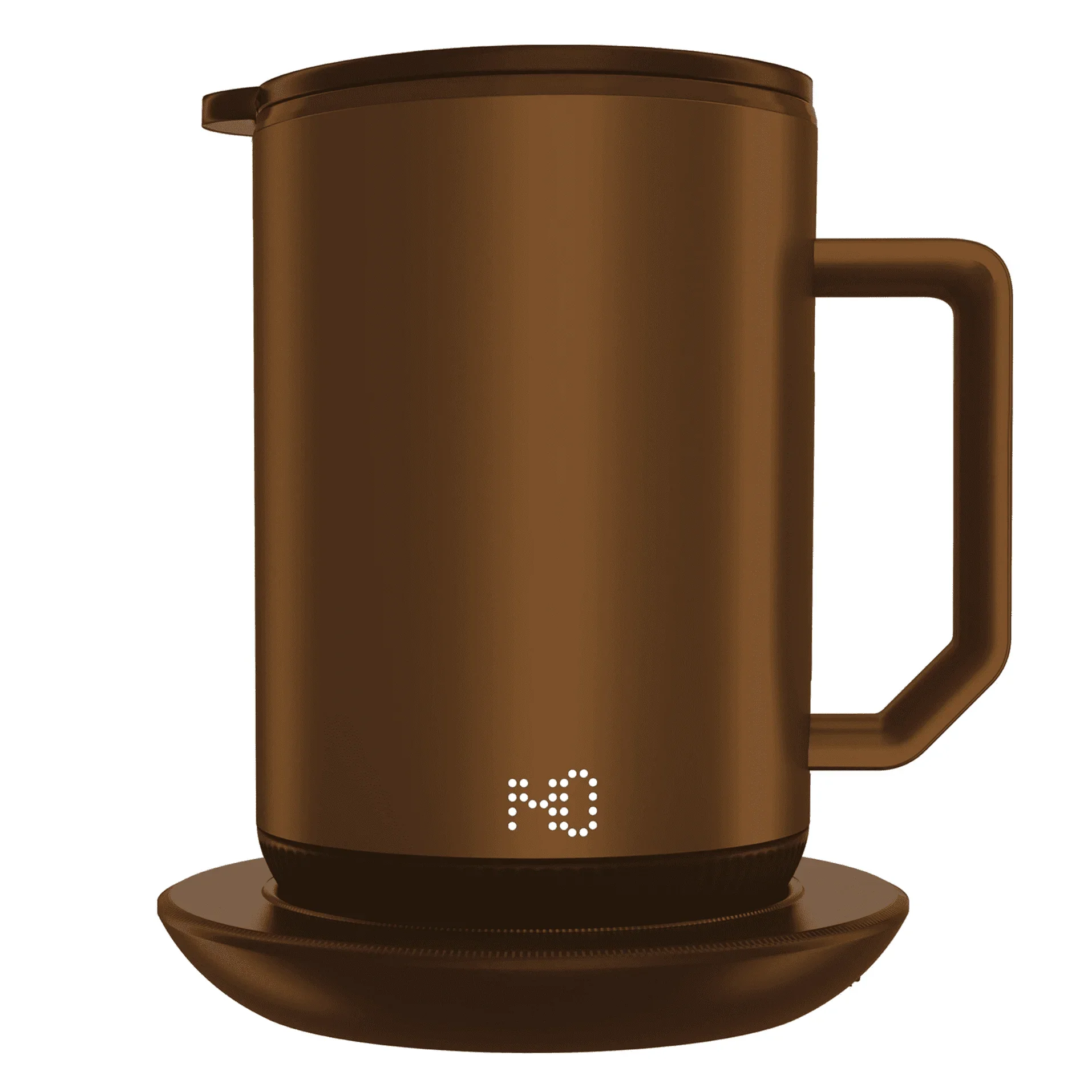 Charging Coaster, 12oz. Stainless Steel Self Heating Coffee Mug with Lid 3.5" x 3.5" x 5"