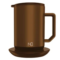 Charging Coaster, 12oz. Stainless Steel Self Heating Coffee Mug with Lid 3.5" x 3.5" x 5" 1