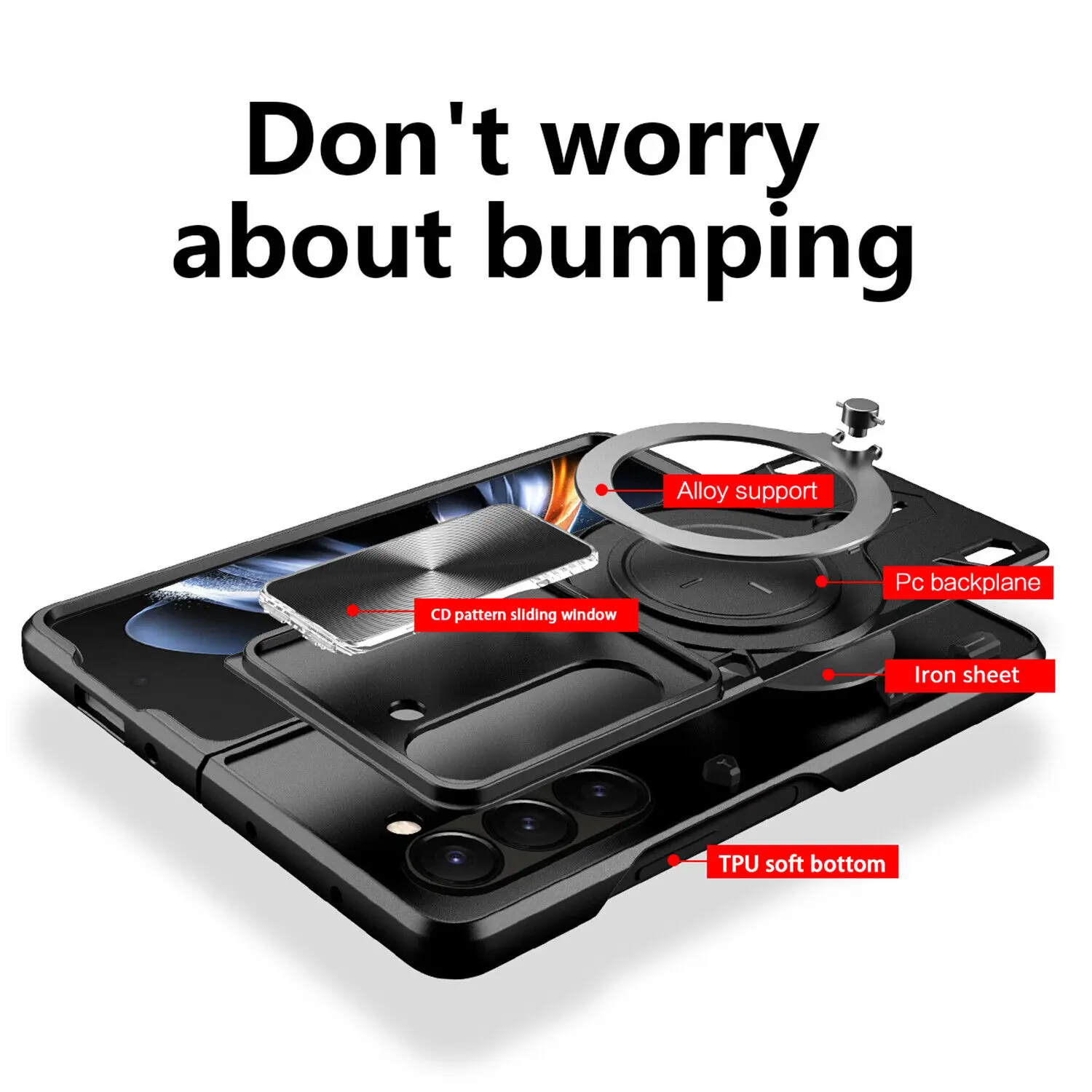 Heavy Duty beskyttelsesdeksel for Samsung Galaxy Z Fold 6 5 4 Etui Stativ Holder Linsebeskyttelse Støtsikker Funda Coque Capa_voghion.com