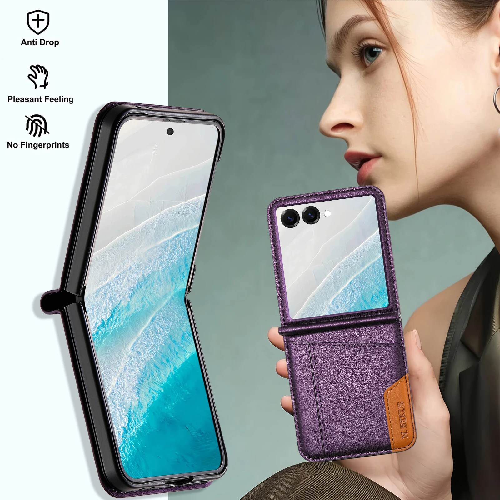 Leather Wallet Phone Case with Card Slots - Protective and Stylish Cover