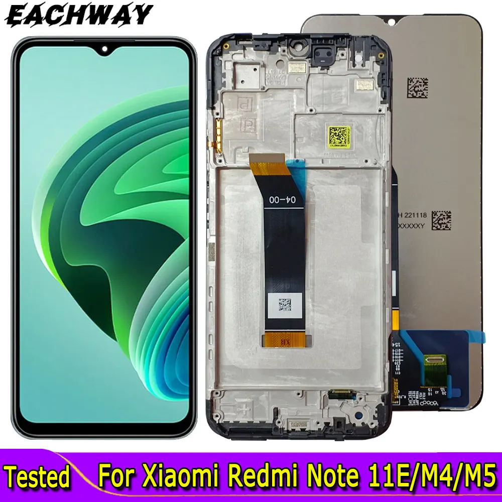 

6.58" For Xiaomi Redmi Note 11E LCD Display Touch Screen Digitizer For Poco M4 M5 LCD For Redmi Note 11 E Note11e LCD 22041219C