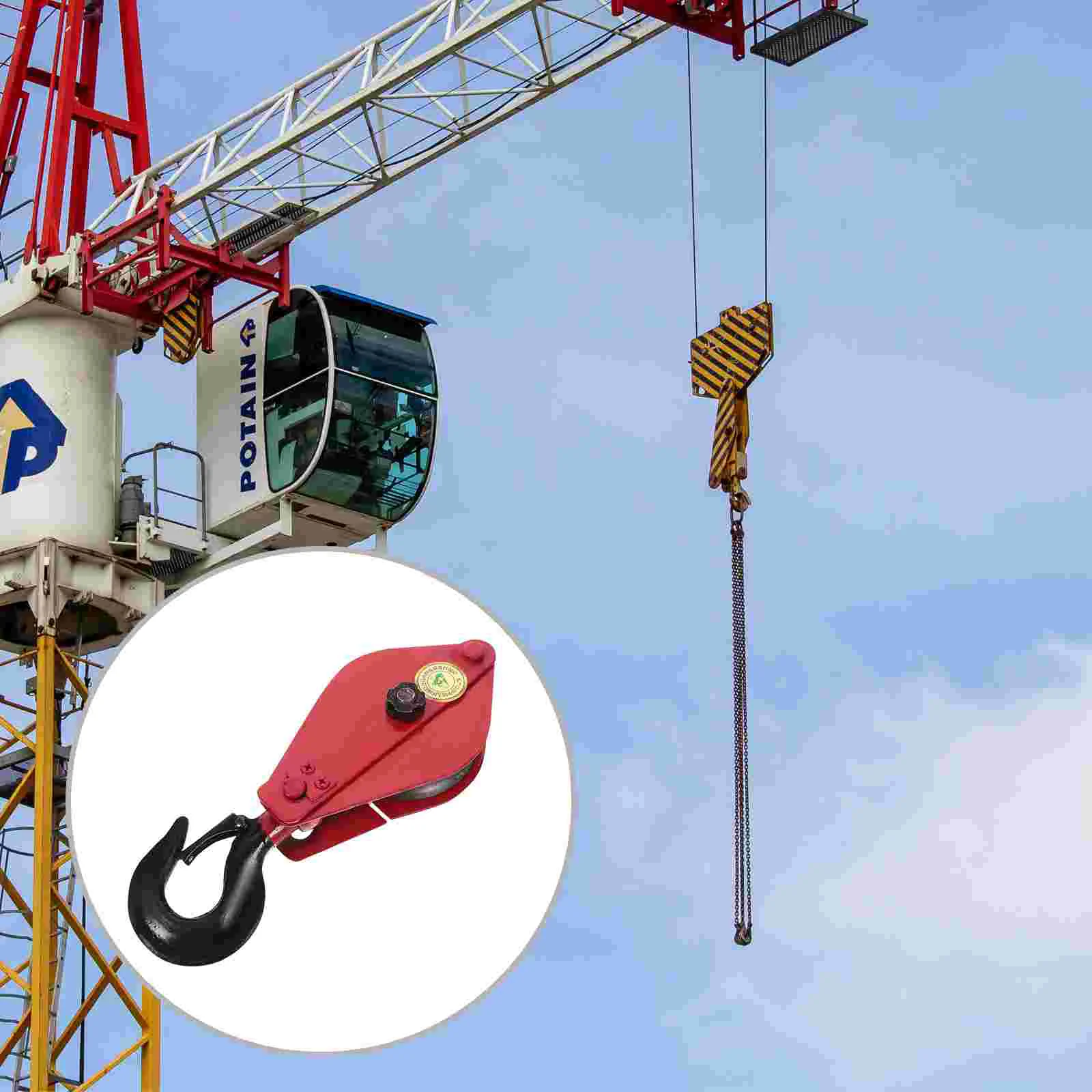 

Lifting Block Pulley Roller Swivel Crane Metal Single Wire Rope Iron Hanging Towing Wheel Cable