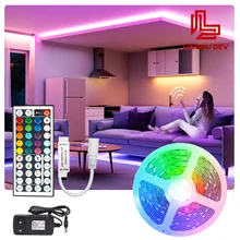 

5050 LED Strip Light Bedroom Color RGB Tape LED 12V 10m 15m 20m 25m 30m Backlight Neon Light Decorations for the Room Luces LED