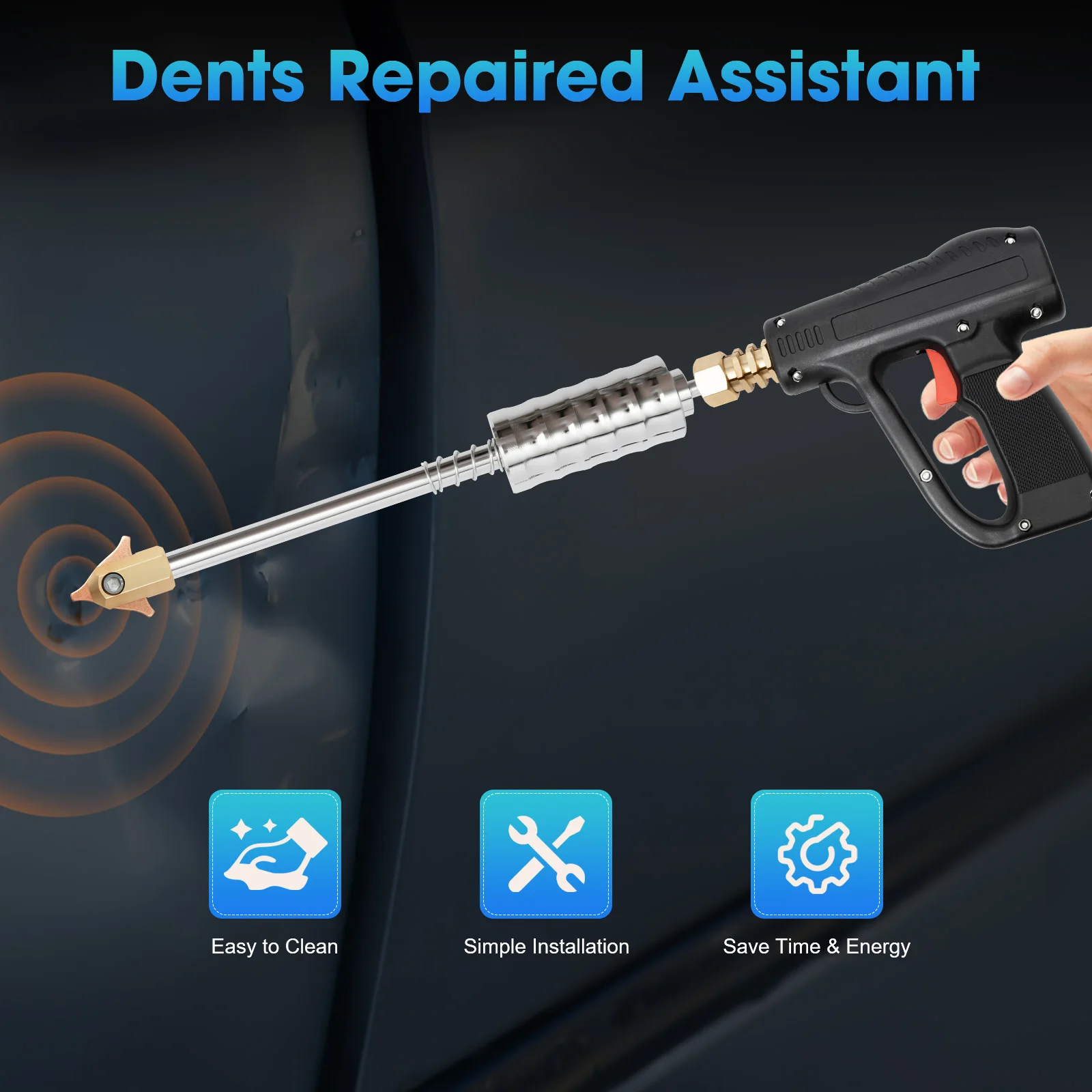 86Pcs Dent Puller Kit Car Repair Tool Hand Body Spot Welder Gun Welding Machine