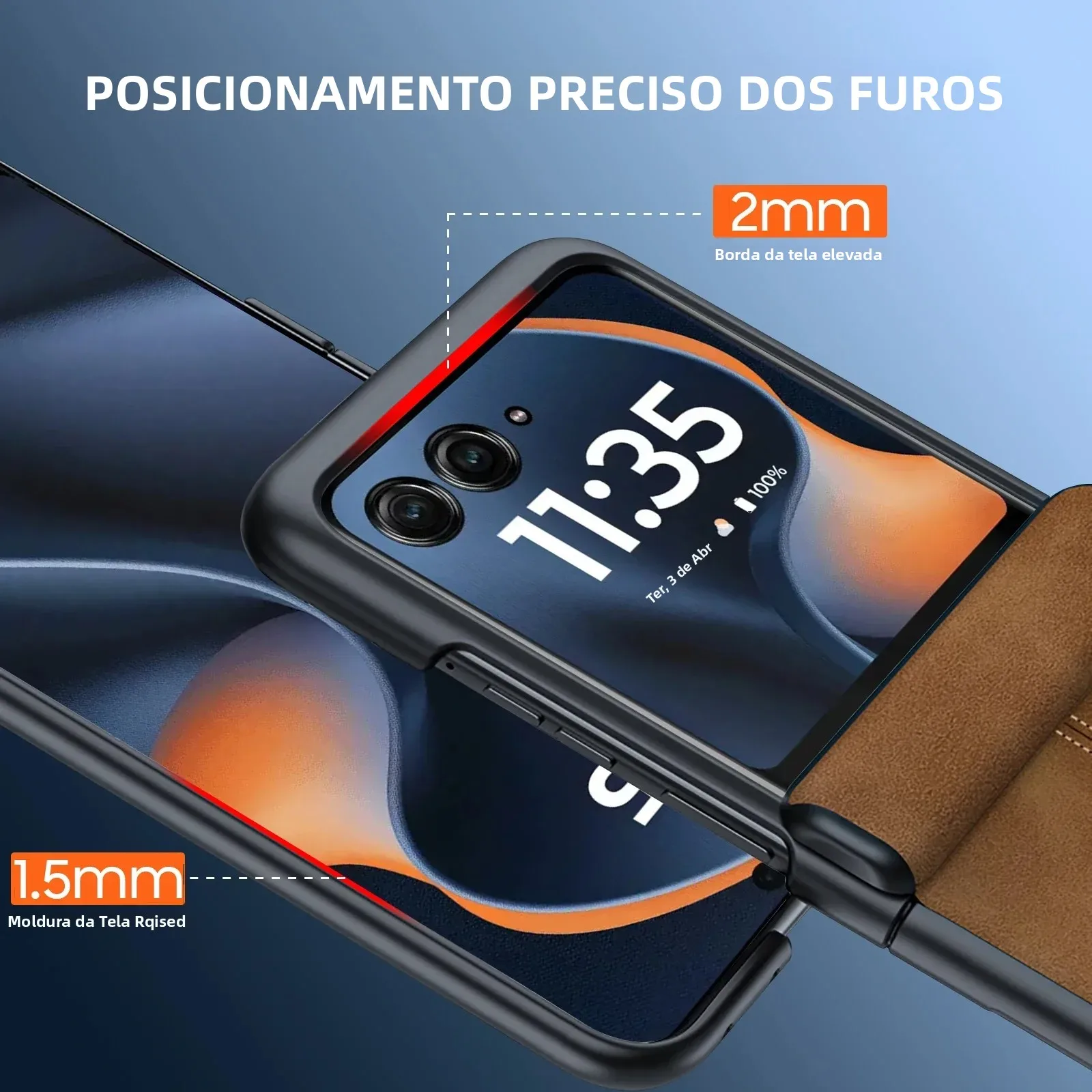 Luxury Suede Leather Texture Case with Magnetic Hinge and Built-in Screen Protector
