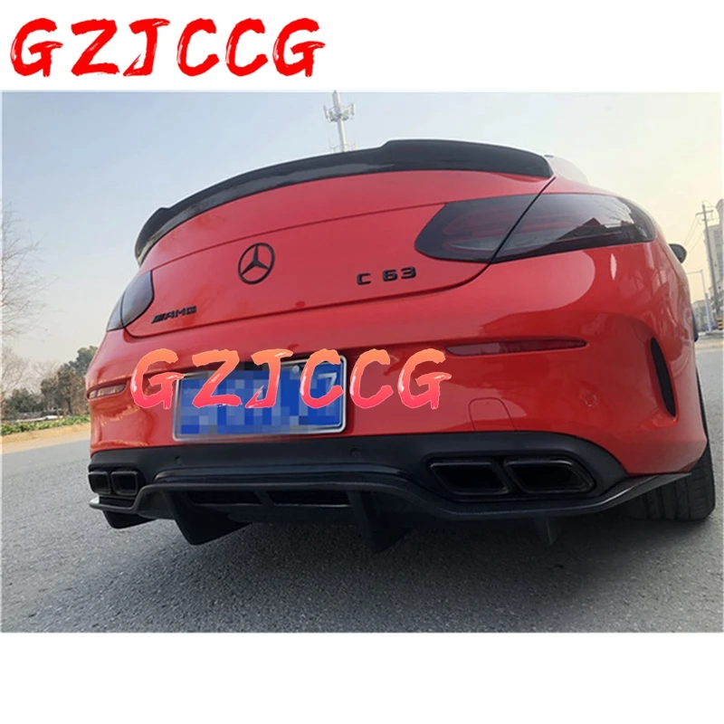 For Mercedes W205 Carbon Fiber Rear Bumper Tail Spoiler Fd Style For ...