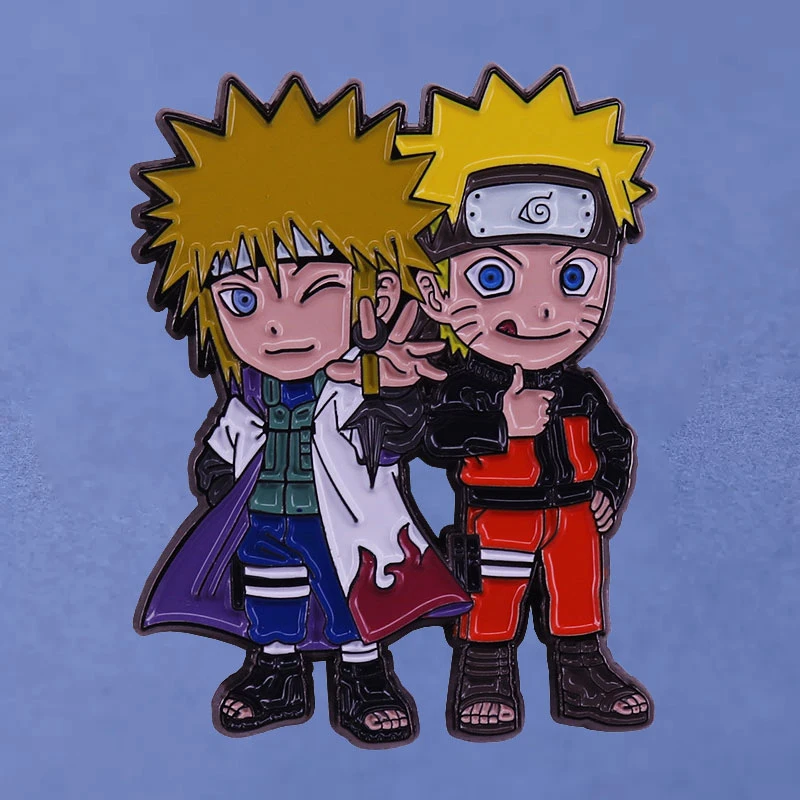 Naruto Uzumaki y Uzumaki Boruto padre e hijo fotografía solapa Pins mochila  Jeans esmalte broche insignia joyería de moda regalo| | - AliExpress