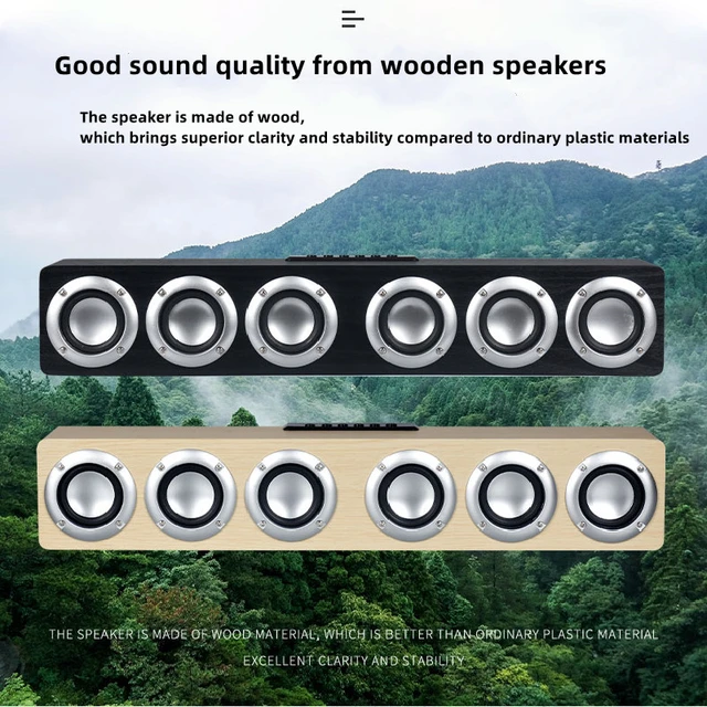 Altavoz Bluetooth Retro De 40w De Potencia, Altavoz Portátil De Cine En  Casa, Estéreo, Subwoofer Inalámbrico, Soporte Aux, Tf, Caixa De Som -  Altavoces - AliExpress