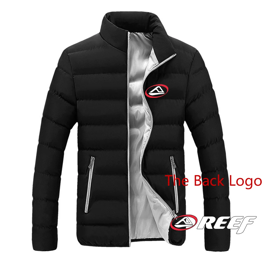 Reef 2023 New Men Autumn and Winter Thicken Warm Leisure Fashion Four-Color Cotton Comfortable Casual Zipper Jacket Coats