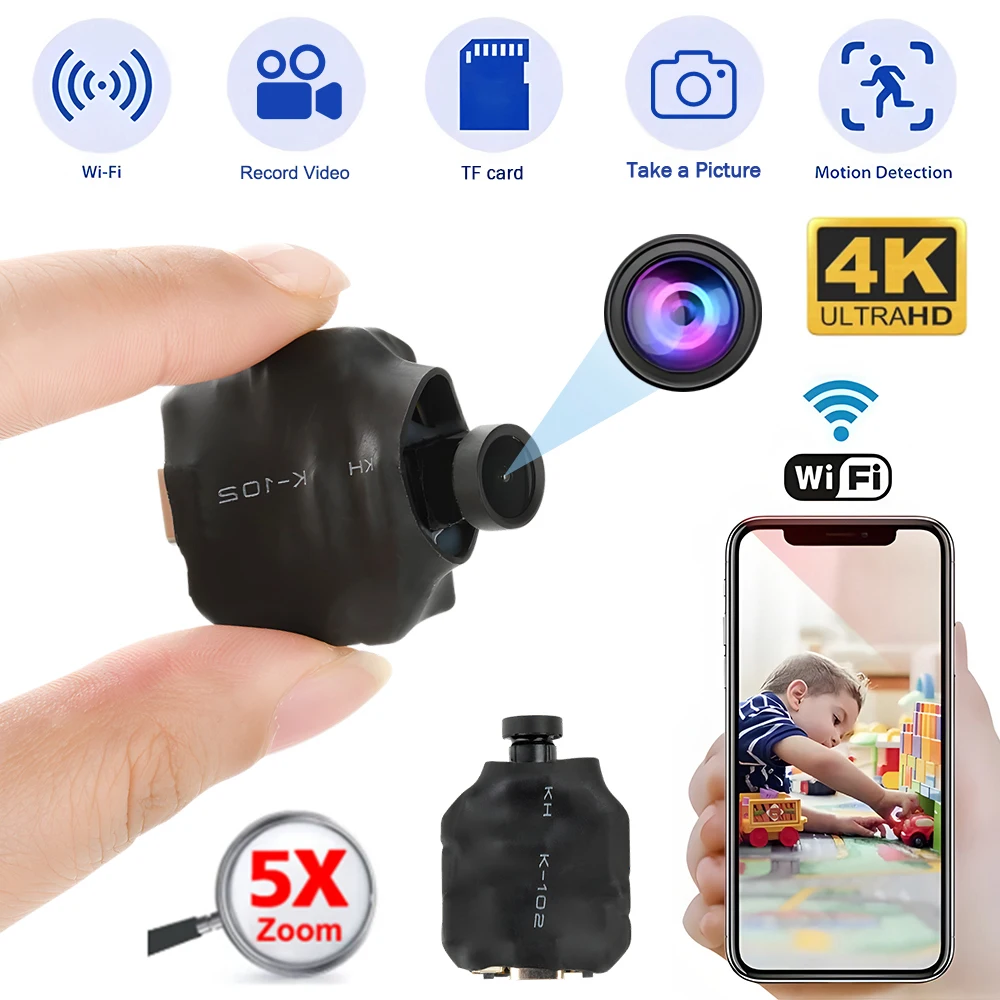 Mini Camera Espion WiFi IP Cachée Sans Fil Full HD 1080P Mini Camera Espion WiFi IP Cachée Sans Fil Full HD 1080P