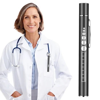 USB Rechargeable Medical Handy Pen Light Mini Nursing Flashlight LED Torch Lamp With Clip Pocket Led Flashlight LED Pocket Torch 4