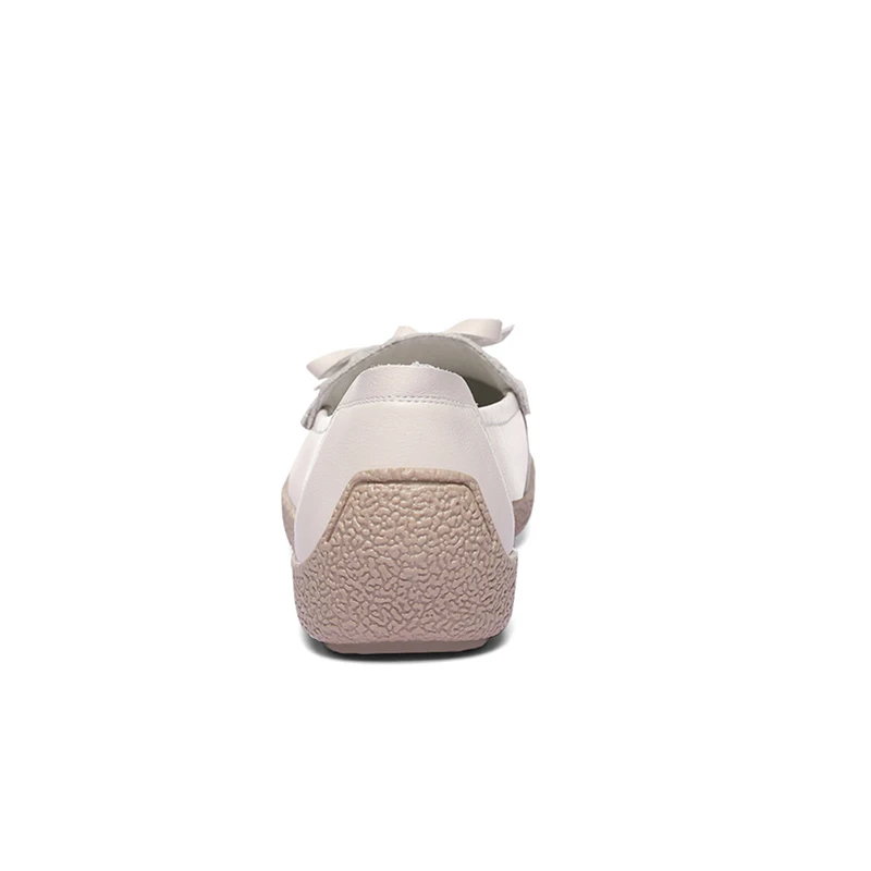 Flat bottomed women's shoes women's leather Slip on casual shoes