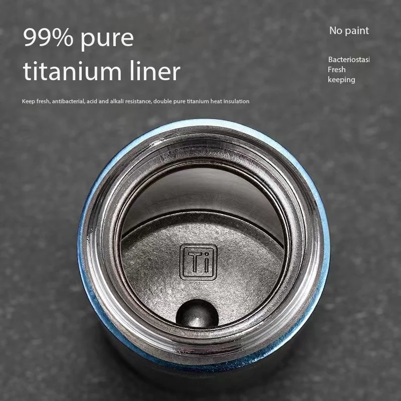 300ml titanium alloy thermos for portable camping insulated mini water bottle with Lid Portable Sports Bottle sports water bottle portable water bottle