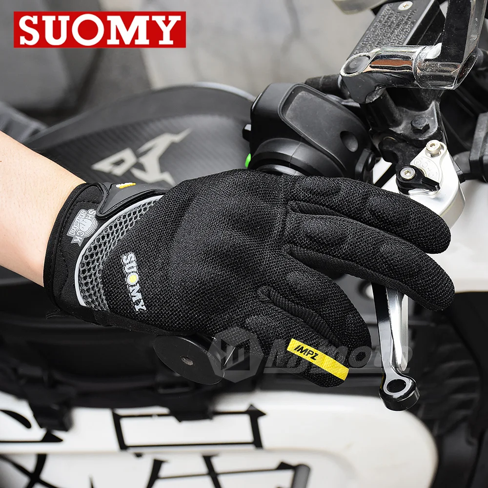 Motorcycle Gloves SUOMY Motorcycle Gloves Summer Man Breathable Touch Screen Motorbike Motocross Moto Biker Gloves Motorcycle Accessories