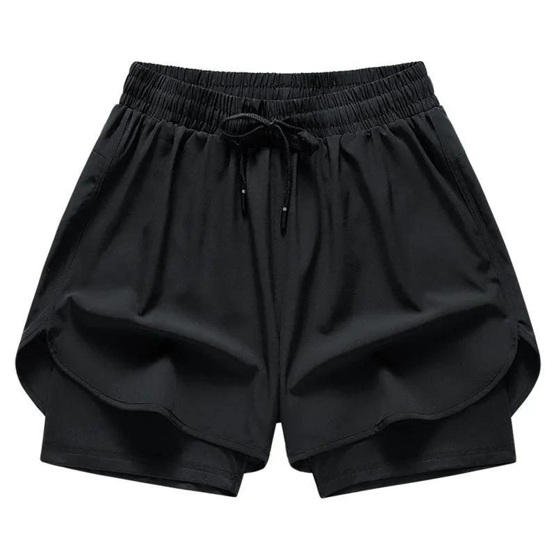 Men Swimming Trunks Double Layer Quick Dry Casual Loose Running Shorts Five Points Sports Briefs Comfortable Underwear men underwear swim trunks swim shorts men swimsuit