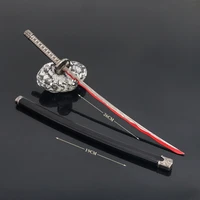 26cm Ring Game Rivers of Blood Sword Weapon Metal Medieval Weapon Keychain Model Game Samurai Weapon Model Birthday Gift Toys 1